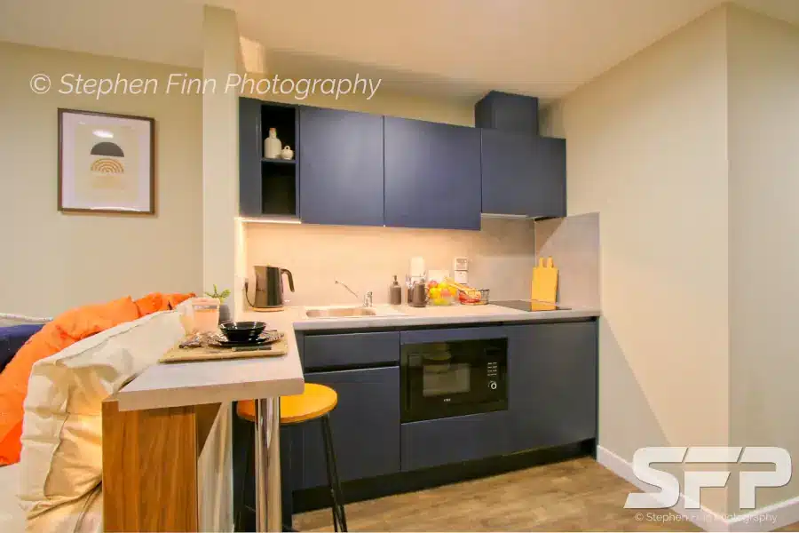 Stanley Studios Dundee show flat - kitchen area